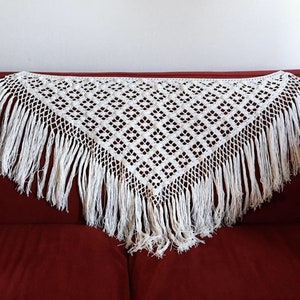 Châle en losanges au crochet - Plusieurs couleurs disponibles