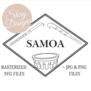 Armi samoane e design Tanoa – Clipart tribale SVG PNG JPG • Arte guerriera polinesiana • Download digitale dello stile del tatuaggio culturale
