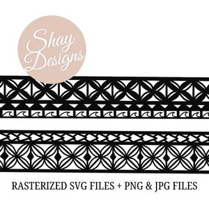 Simple Polynesian Tapa Design Clipart • Tribal Tapa JPG & PNG Files • Rustic Samoa–Inspired Artwork for Crafts/Decor