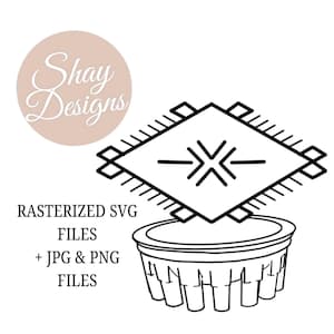 Samoan Malu & Tanoa Clipart • Tribal Samoan Symbol + Bowl SVG PNG JPG • Cultural Logo Design for Crafts or Print