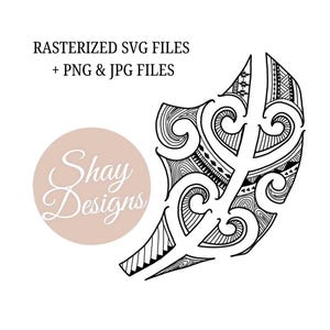 Maori Tribal Pattern Clipart: Polynesian SVG PNG JPG (Digital Download)