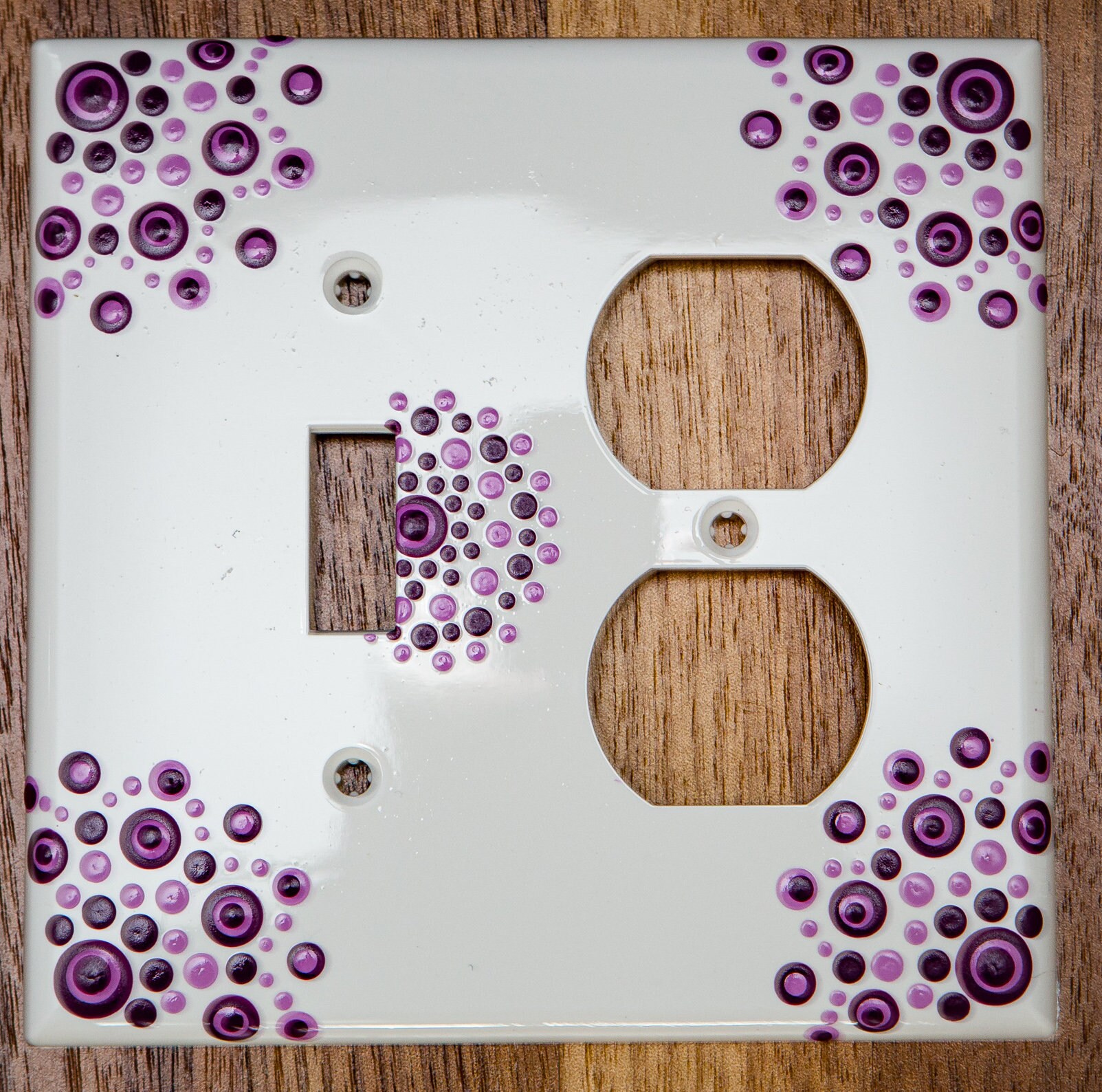 CUSTOM Dotting Art, Dot Painting, Light Switch Plate - CHOOSE Your Own ...