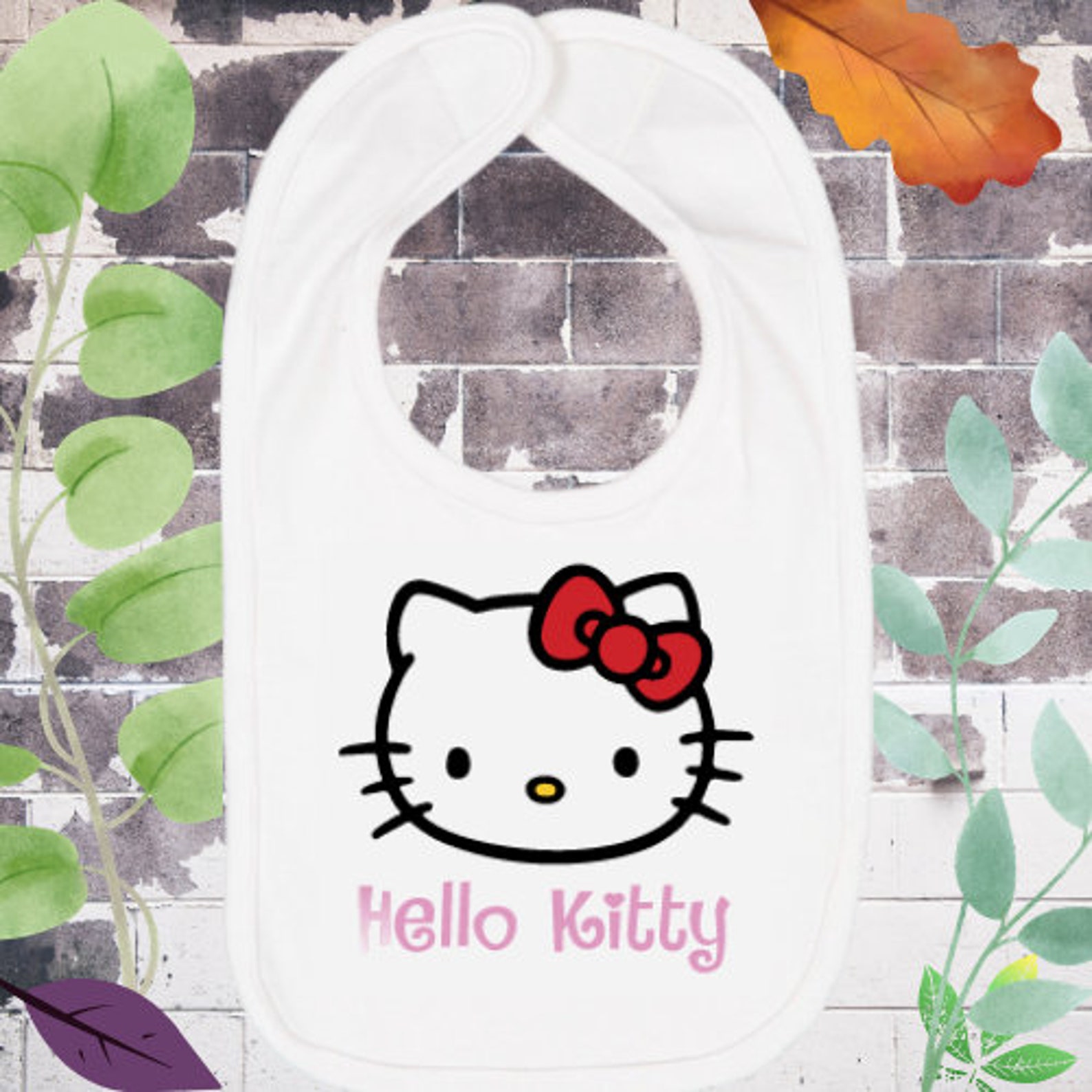 Hello Kitty Baby Bib Custom Baby Bib Etsy