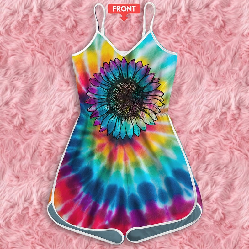 gift girl mothers day gift gift for her Personalized romper romper funny romper jumpsuit Rompers For Women Sunflower colors romper