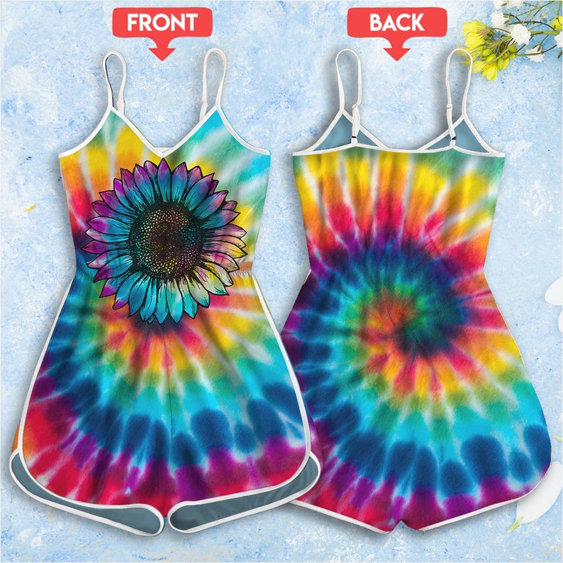 gift girl mothers day gift gift for her Personalized romper romper funny romper jumpsuit Rompers For Women Sunflower colors romper