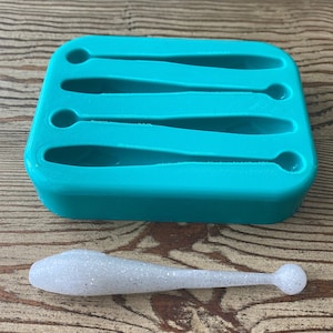 Soft Plastic Bait Mold, 3.75 Inch Swimbait Jerkbait, Plastisol , USA Made