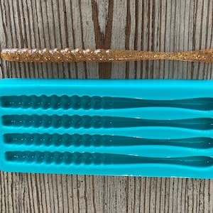 Soft Plastic Bait Mold, 6.5 inch trick worm, Plastisol , USA Made