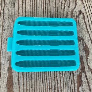 Soft Plastic Bait Mold, 4 inch stick worm, Plastisol , USA Made