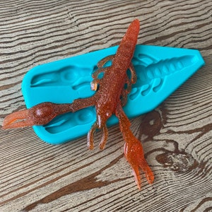 Soft Plastic Bait Mold, 6 Inch Craw Softbait, Lure, Plastisol, Made In USA