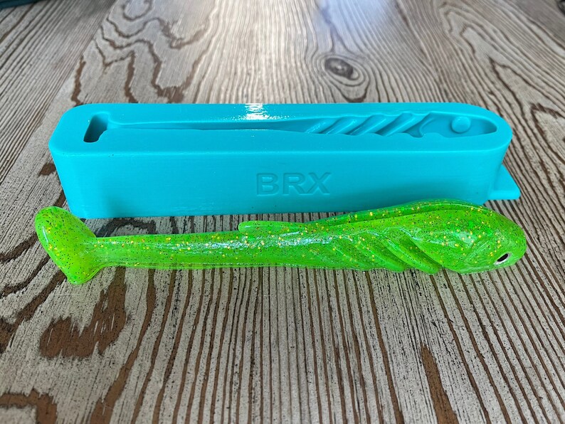 Soft Plastic Bait Mold 8 Inch Ribbed Swimbait Plastisol Etsy