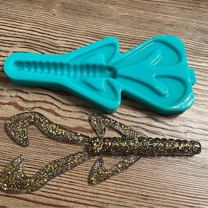 Soft Plastic Bait Mold, 6inch Creature craw, single Cavity, Plastisol, USA Made