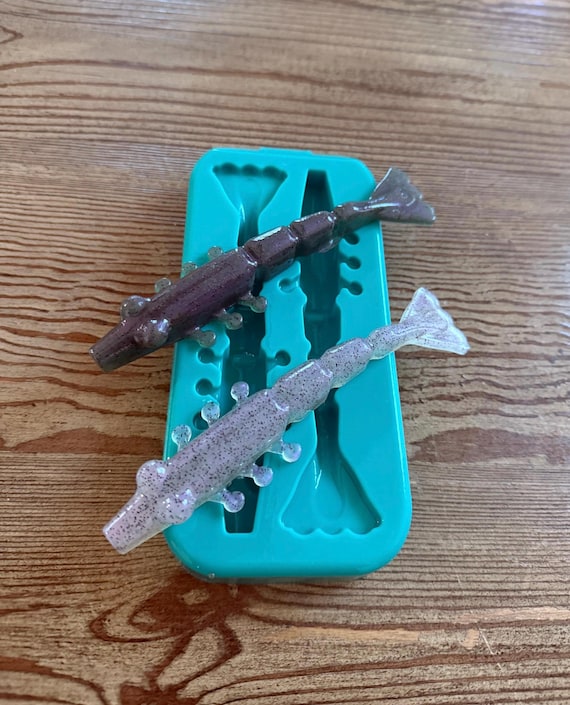 Stampo Per Esche Fai Da Te BUGMOLDS Soft Bait Plastisol Worm Bianco