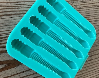 Soft Plastic Bait Mold, 5 Inch Ribbed Swimbait, Plastisol , USA Made 