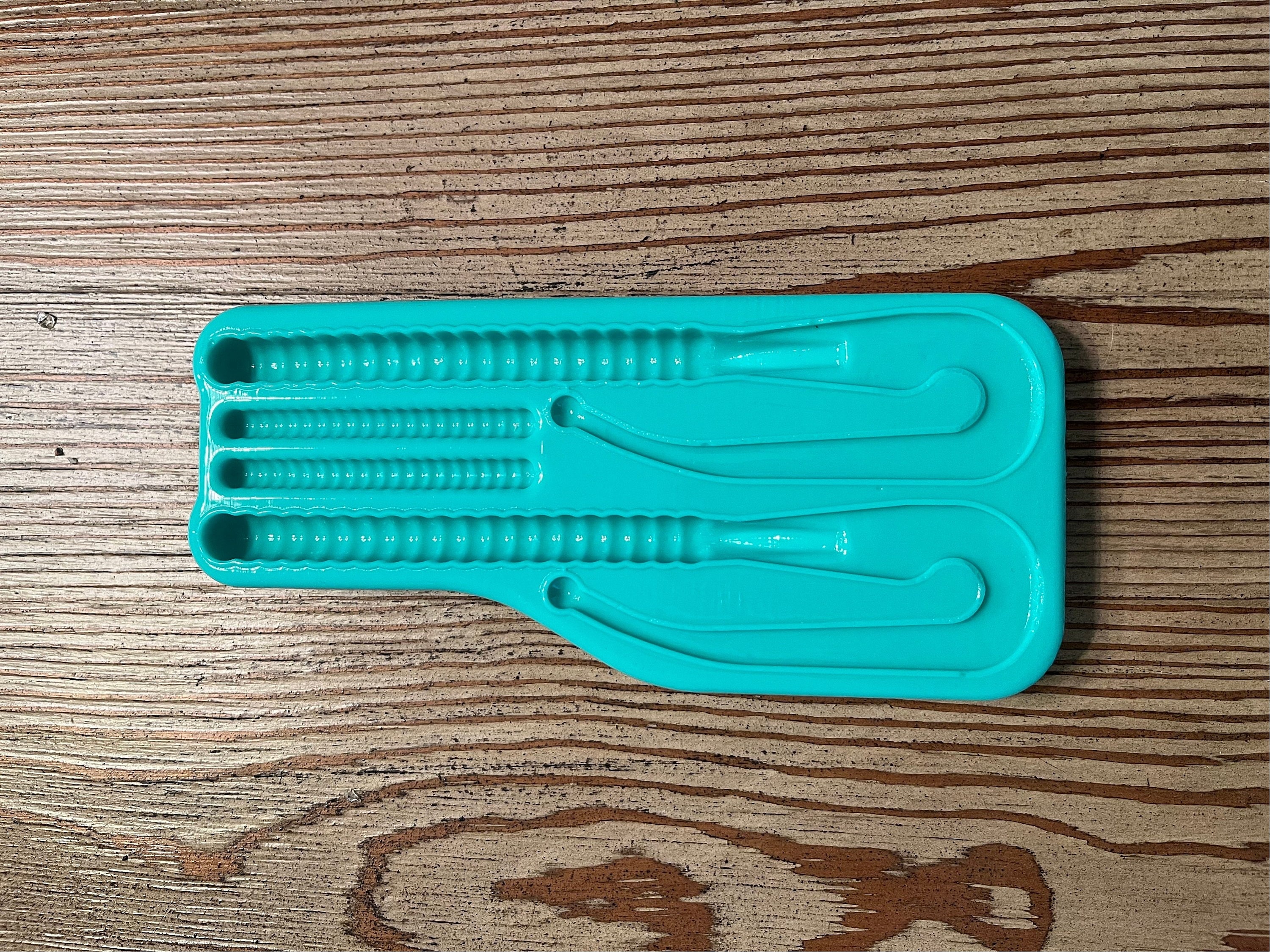 Soft Plastic Bait Mold, 10 inch Worm, ribbon tail, Plastisol, USA Made