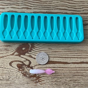 Soft Plastic Bait Mold, 1.8 inch spade grub, crappie, panfish, Plastisol , USA Made