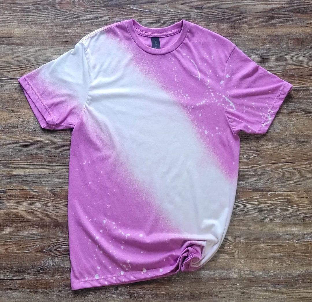 Blank Bleached Tshirt Diagonal Bleach Style Sublimation Etsy