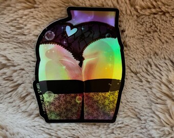 Bubble butt booty heart vinyl sticker adult sticker by BadKitten Studio