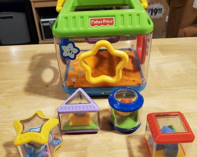 Fisherprice Peekablocks Shape Sorter w/ 13 Shape Blocks USED Etsy