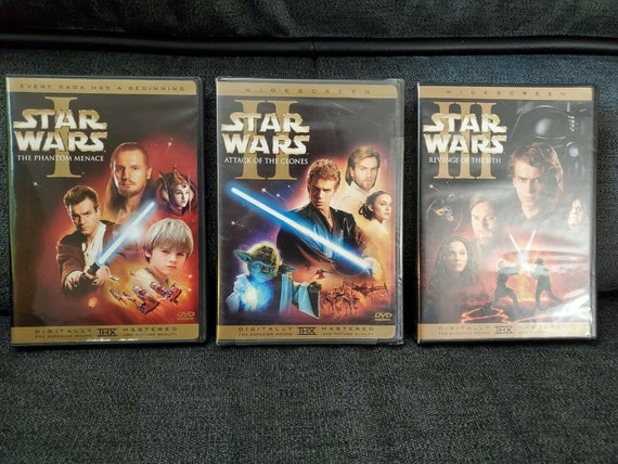 CHANGE DVD BOX ★ Star Wars Episodes 1,2, & 3 Widescreen DVD Lot, Digitally
