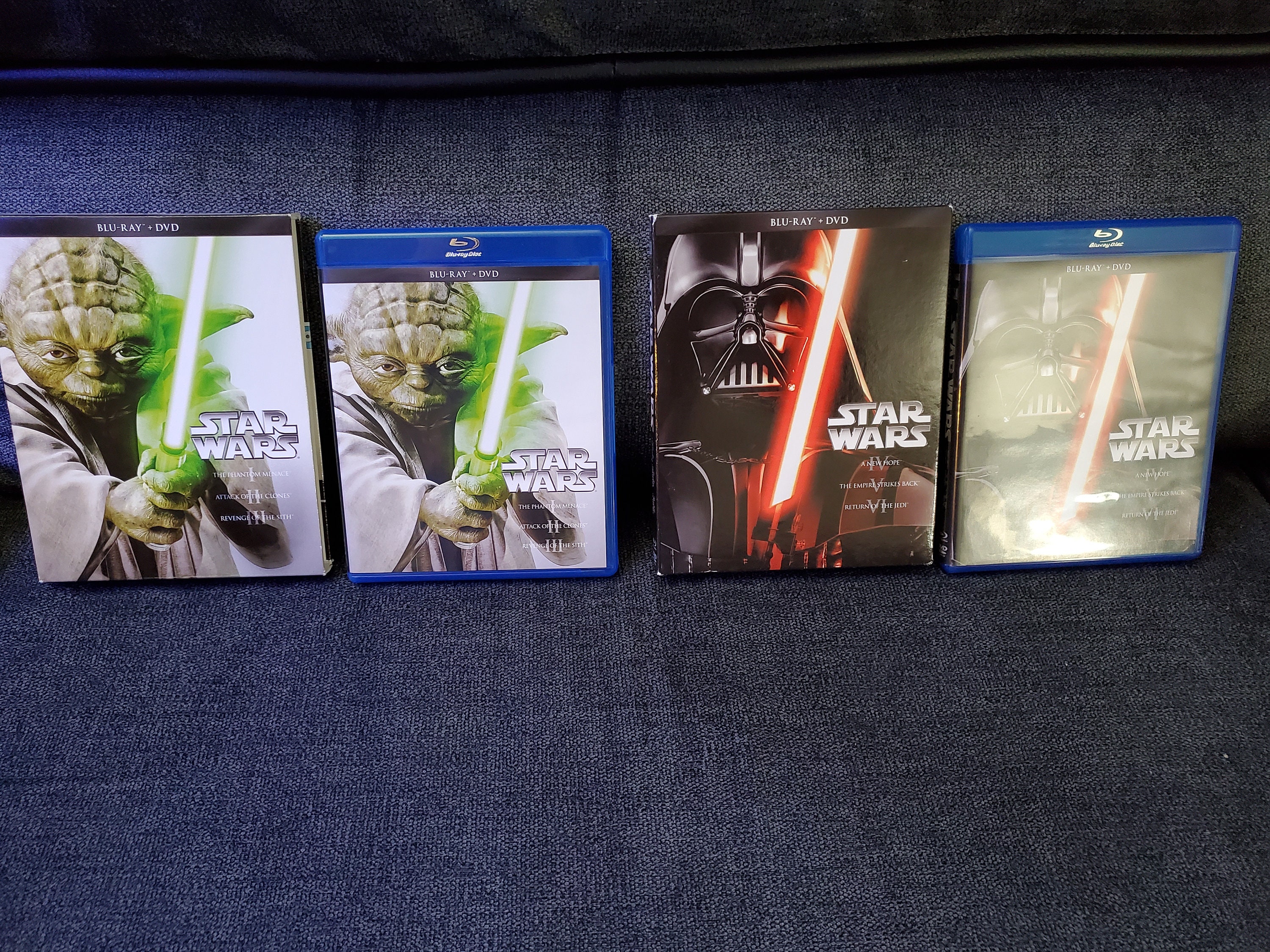 Star Wars Trilogy Episodes I-VI Blu-ray/dvd 6-disc Set LIKE 