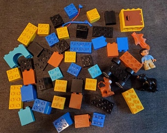 LEGO Duplo Assorted Pcs/Sizes/Colors Mixed Building Blocks **USED** #3