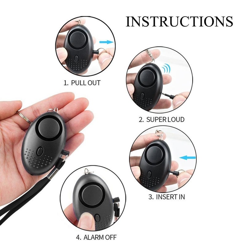 Personal Alarm Keychain / Safety Alarm / Flashlight Etsy