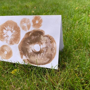 Mushroom Spore Print | 5x7"-kaart | Berken bolete en geschubde rustgill paddestoelen|
