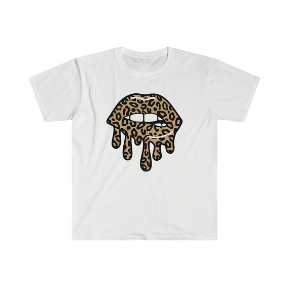 Leopard Drip Lips T-shirt