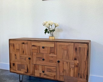 Ketten Haus Sideboard Credenza REAL sustainable wood Two Tone design