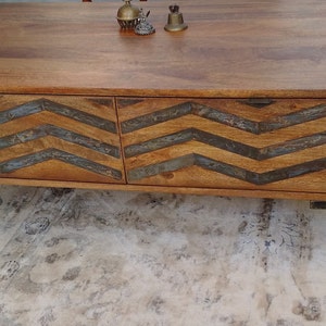 Kaselstone Coffee Table | Real Solid Wood and Stone Accent | 2 Drawers and Storage