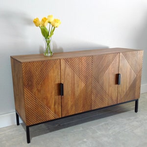 New Koblenz Newton 4 door Media cabinet Credenza storage sideboard farmhouse mid century modern