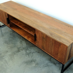 Reed Media Stand | Hardwood Credenza