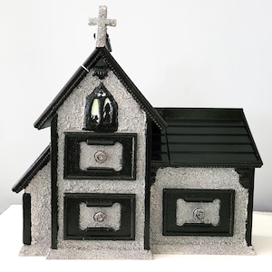 Gothic Mansion Jewelry Box, Haunted House Organizer, Witchy Storage Cabinet, Spooky Home Decor, Upcycled Jewelry Chest, Halloween Display
