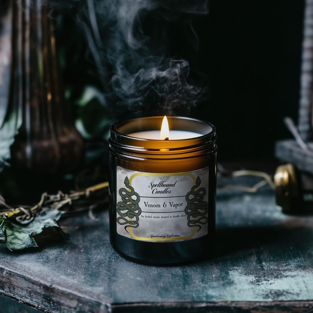 Venom & Vapor Apothecary Candle, Herbal Smoke Ritual Scent, Witchcraft ...