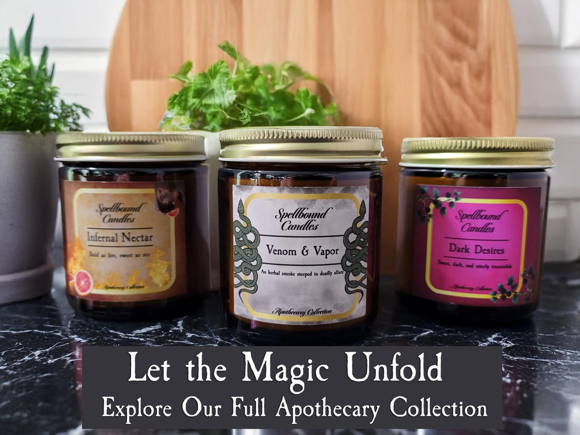Venom & Vapor Apothecary Candle, Herbal Smoke Ritual Scent, Witchcraft ...