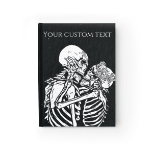 Skeleton Lovers Eternal Kiss Journal, Gothic Diary, Custom Hardcover Notebook, Witchy Journal, Personalized Sketchbook, Dark Romance Gift