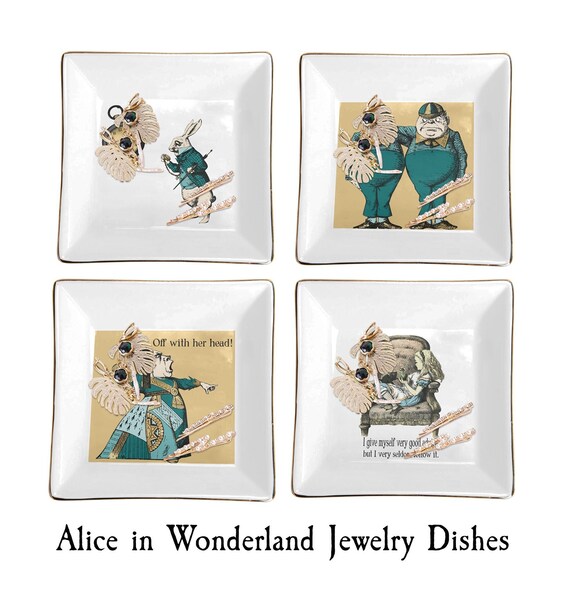Alice in Wonderland Jewelry Dish, Ring Trinket Dis