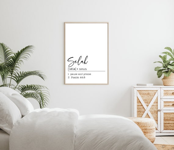 Selah Christian Definition Print Motivational - Etsy Israel