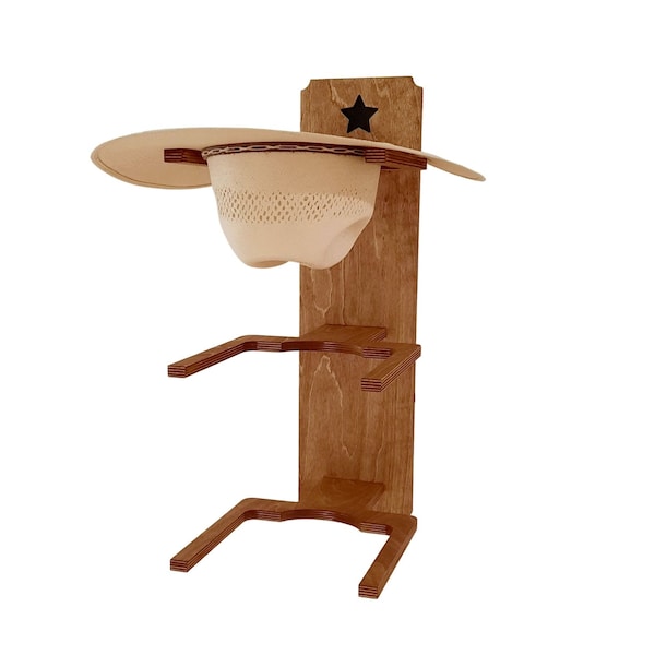 Cowboy hat rack cnc cutting file, cowboy hat rack cnc file