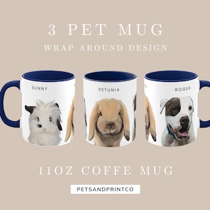 Personalised Pet Mug, Dog Coffee Mug, Pet Memorial, Gift Idea for Dog Lovers, Dog Mom, Custom Dog Portrait, Digital Proof within 24-48HRS 3 Pet