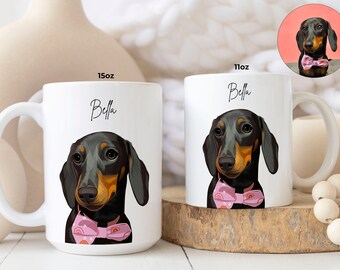 Custom Dog Mug 15oz 11oz, Dog Lover Gift, Dog Memorial, Dog Portrait, Customer pet mug, Gift For Dog Parents, Custom Coffee Mug