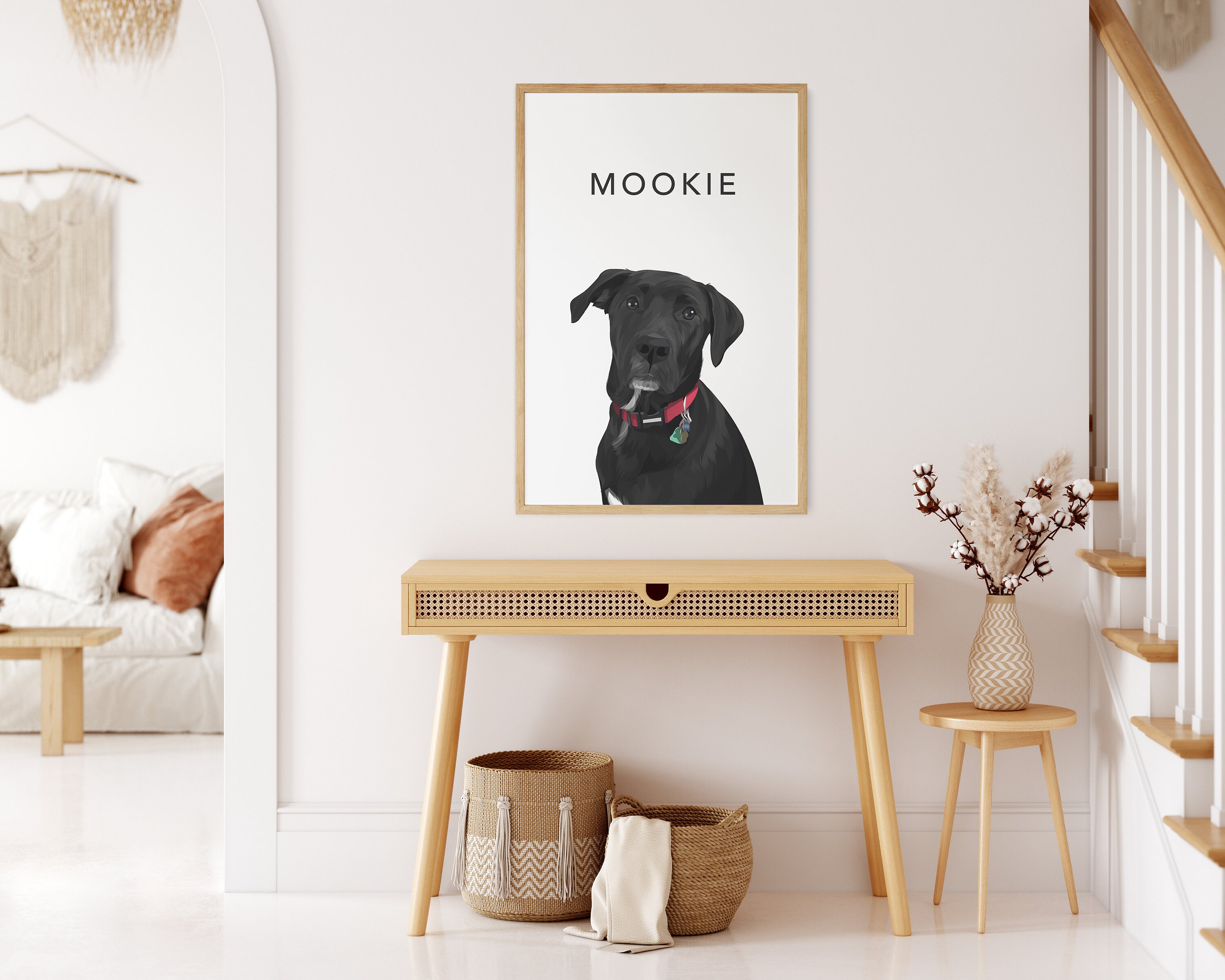 Pet Portrait From Photo Custom Dog Portrait Gift Idea for Etsy