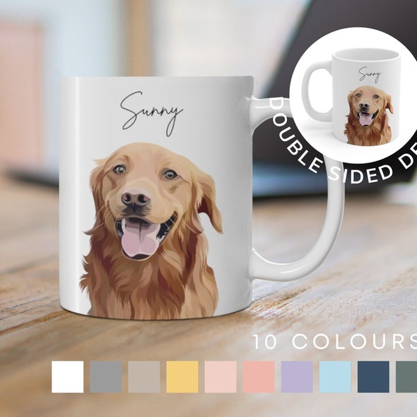 Personalized Gift For Pet Mom, Dog Coffee Mug, Rabbit Coffee Mug, Cat Coffee Mug, Pet Owner Gifts, Custom Pet Portrait, Digital Proof Sent