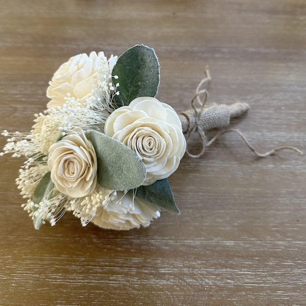 Wood Flower Mini Bouquet, Sola Wood Flower Bouquet, Wooden Flower Bouquet, Flower Bouquet, Small Wedding Bouquet, Bridesmaid Bouquet,Wedding