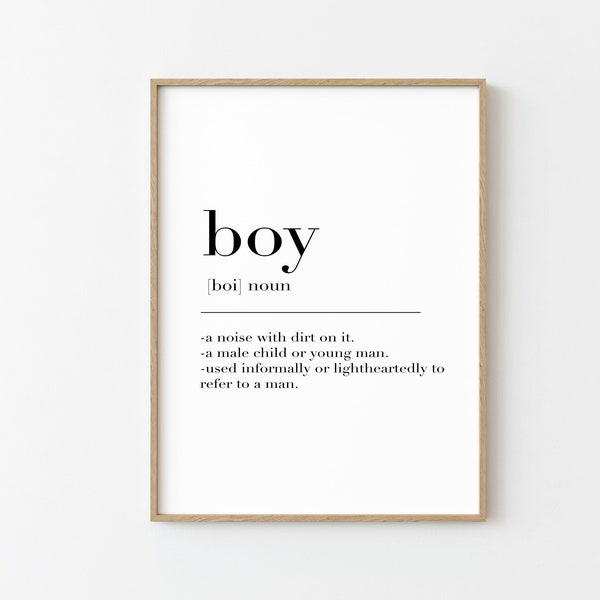 Boy Definition Etsy