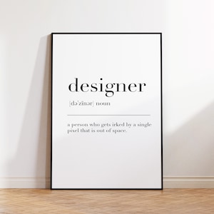 Designer Definition Druck, Designer Druck, Definition Poster, Designer Geschenk, Designer Zitat Druck, Designer Wand Kunst Poster
