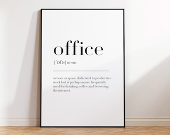 Office, Office Print, Office Poster, Office Definition, Office Wall Decor, Office Quote Print, Office Wall Art Poster