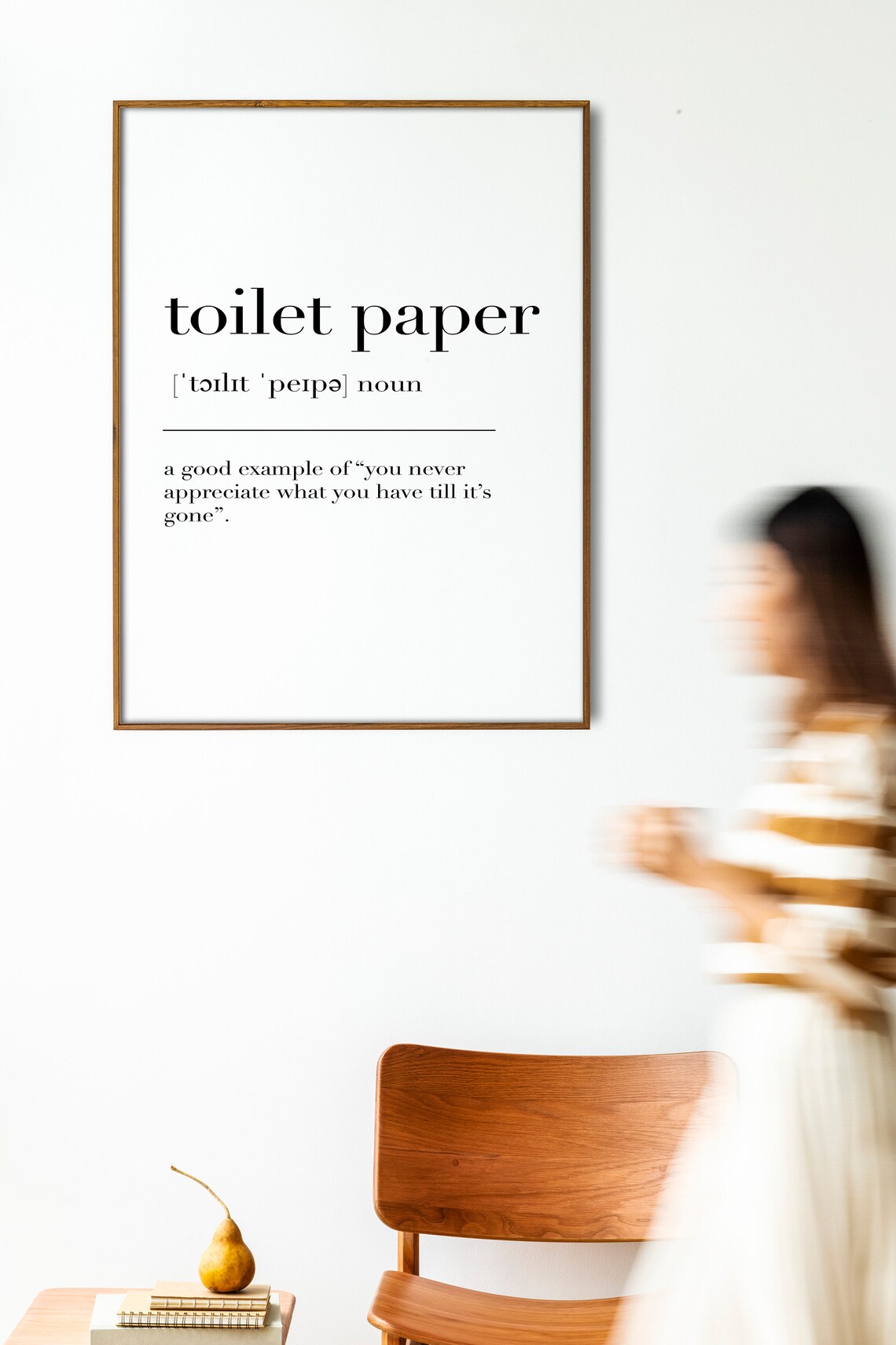 Toilet Paper Definition Print Bathroom Wall Decor Funny Etsy