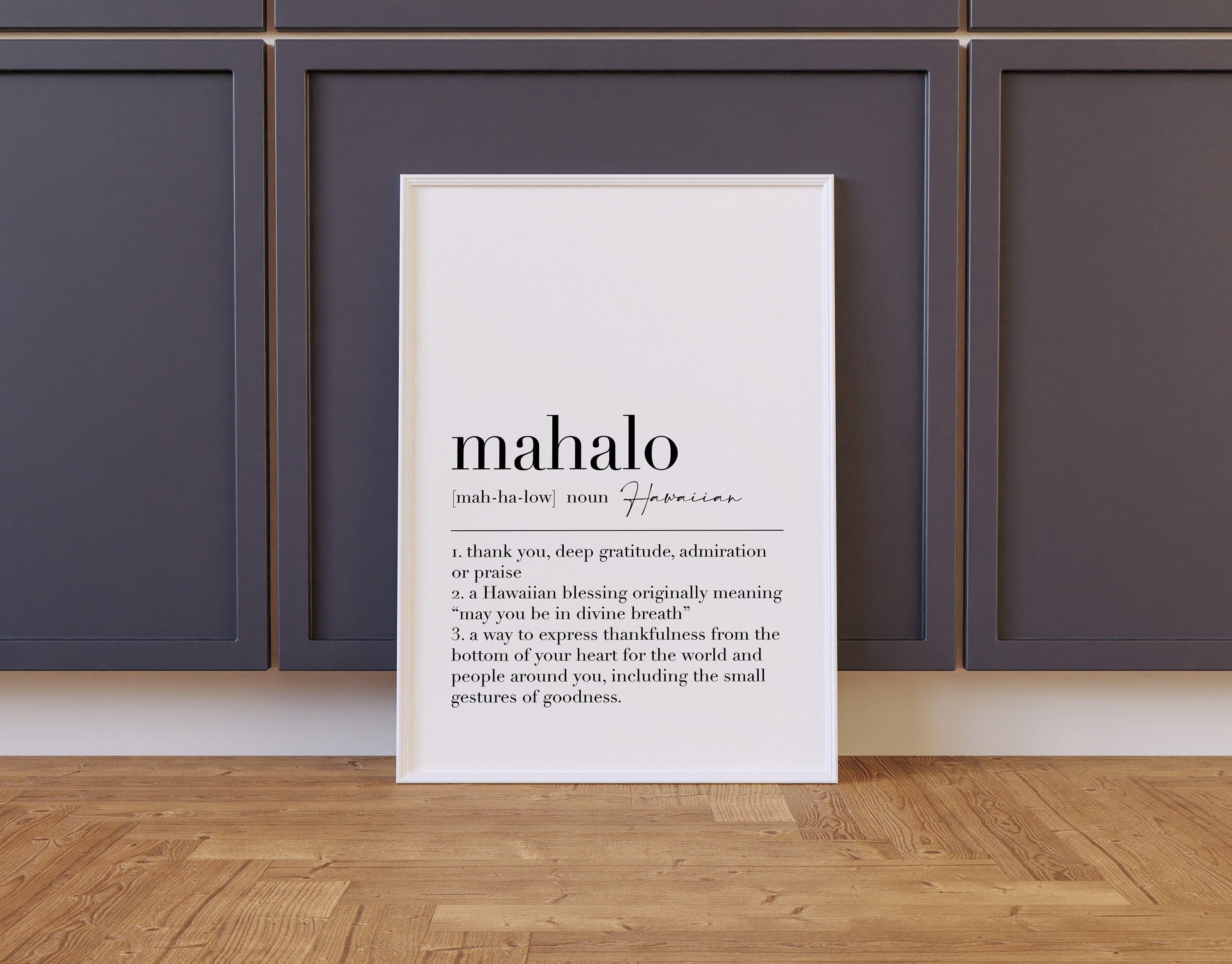 Mahalo, Mahalo Poster, Mahalo Print, Mahalo Definition Print