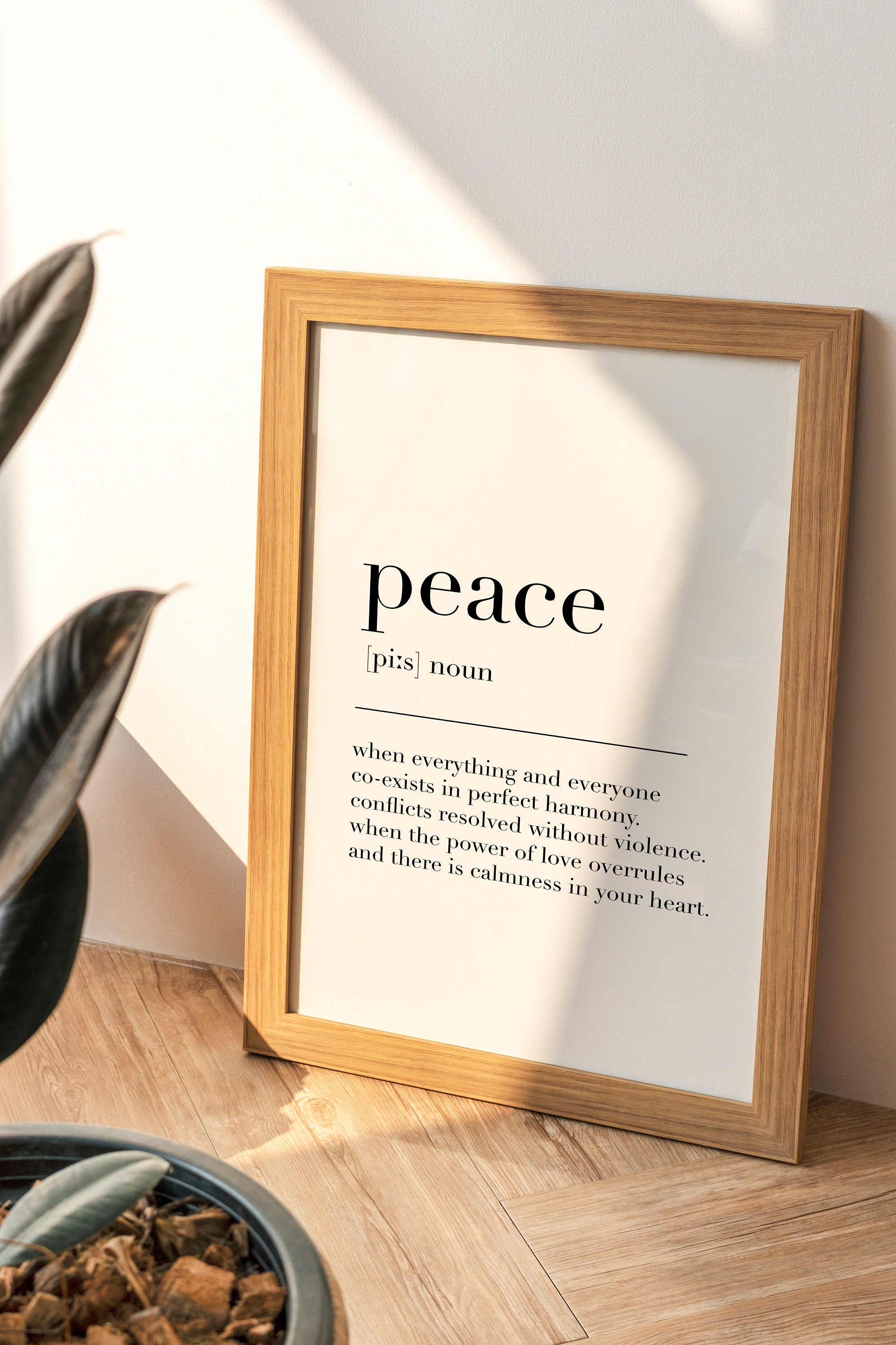 Peace, Modern Peace Peace Sign, Art,birthday Print, Gift, Wall Definition - Peace Quote, Poster, Print, Art Wall Peace Peace Gift, Peace Peace Etsy